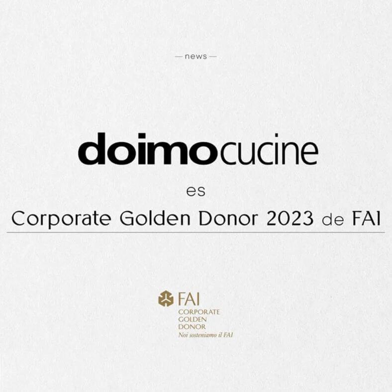 Doimo Cucine: miembro del Corporate Golden Donor 2023 del FAI